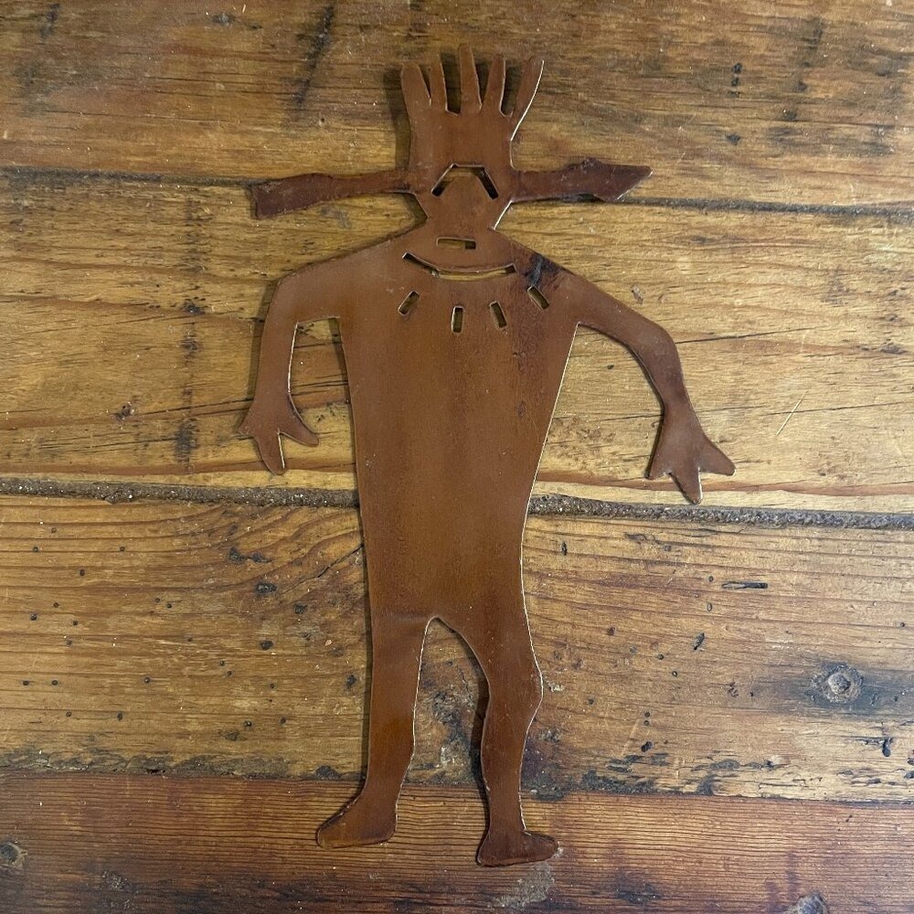 Native American Southwest Metal Art Petroglyph Wall Decor Desert West Culture